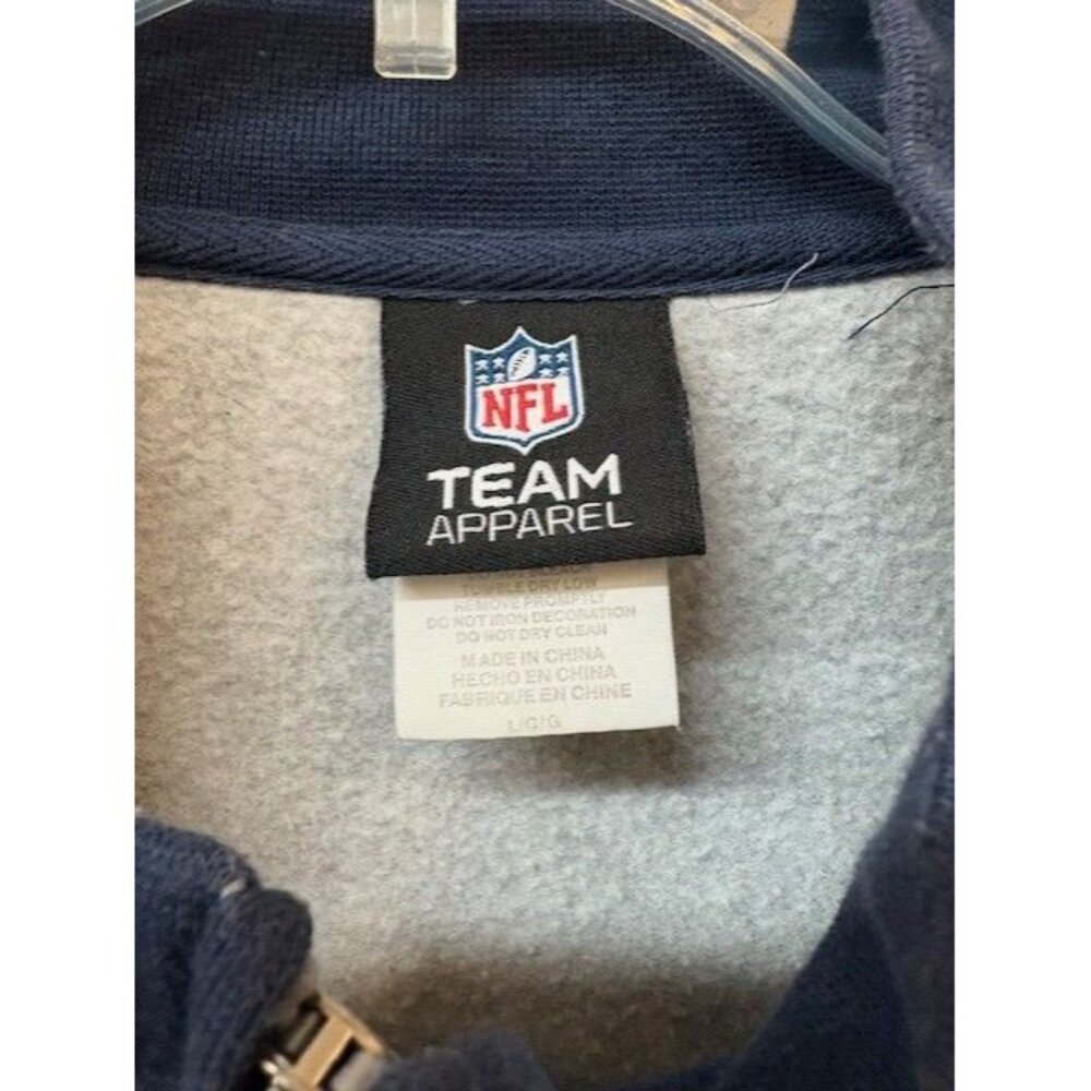 NFL Team Apparel Patriots Full-Zip Jacket Navy & Gray Mens‎ Size L - Picture 4 of 5